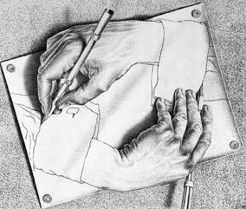 서로를 그리는 두 손 — M.C. Escher, Drawing Hands
